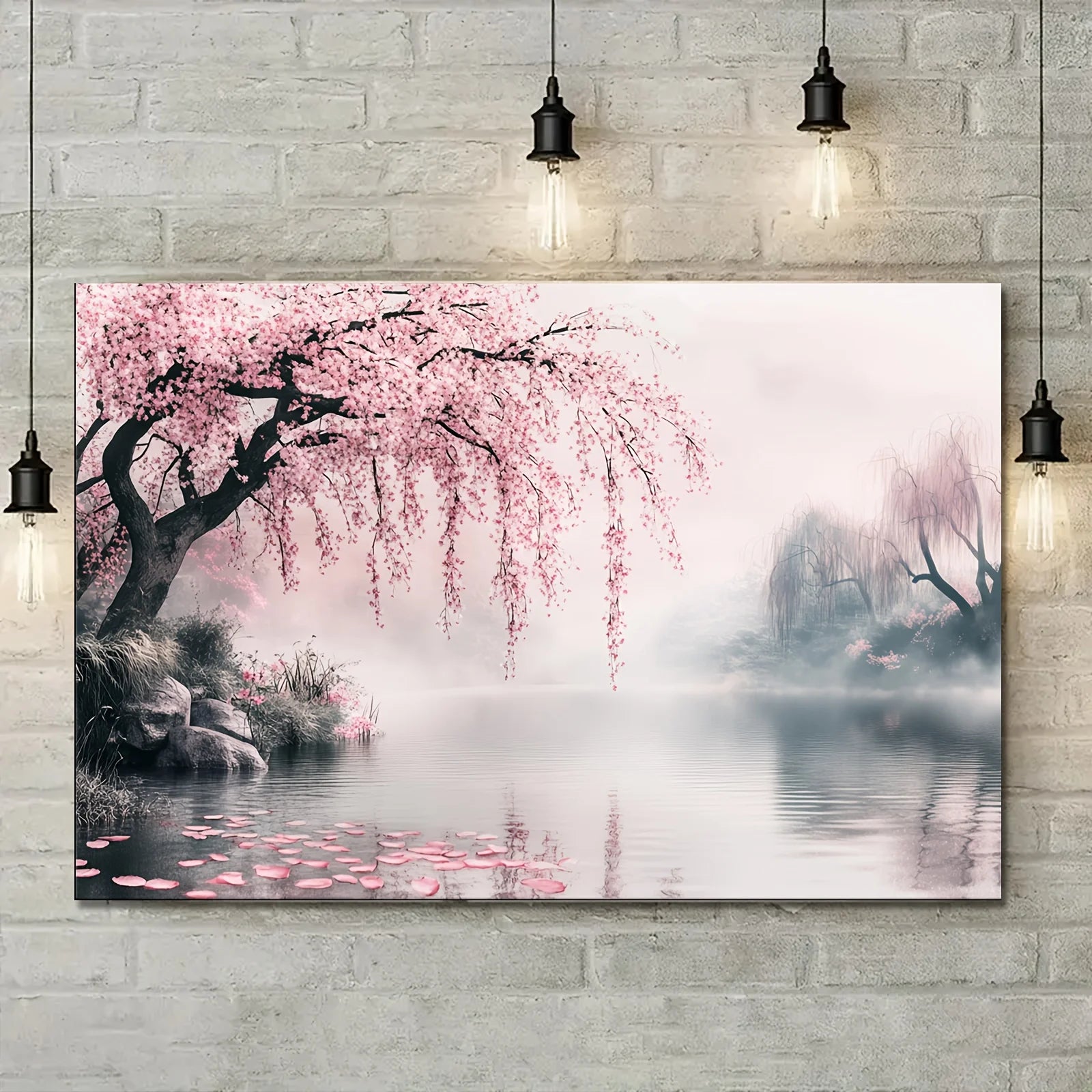 1pc Cherry blossom tree pattern tapestry, polyester fabric, machine washable, suitable for bedroom and living room decoration.