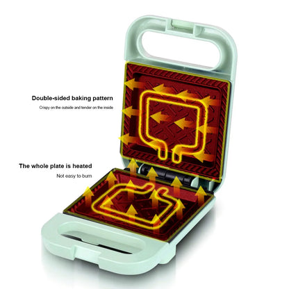 Electric Sandwich Maker Bread Presser with Non-Stick Coating Home Toaster Breakfast Making Machine Kitchen Egg Meat Omelette Pan.