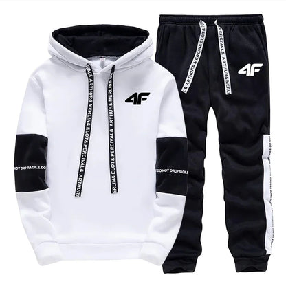 Hot Sale Men's Tracksuit Hooded Long Sleeves Casual Sports Single Piece Sweatshirts And Daily Sweatpants Comfort Outdoor Jogging.