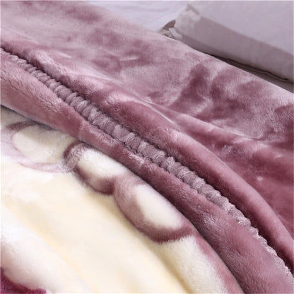 Soft Warm Fluffy Blanket Spring Summer Double Layer Raschel Mink Throw Blanket Bedspread Coverlet Thick Blanket.