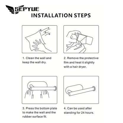 Bad Zubehör Set Matte Schwarz Wand Regal Wc Rollen Papier Halter Robe Haken Aufhänger Handtuch Schiene Bar Rack Ring Bad Hardware