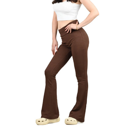 Woman Spring Summer Cinching Hip Lifting Fitness Exercise Elastic Bell Bottom Pants Women Casual Outdoor Running Yoga Pants.