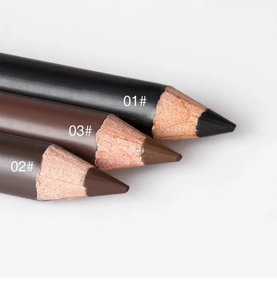 6/12Pcs Eye Brow Pencil Waterproof Professional Women Eye Makeup Pen Easy Color Natural Black Cosmetic Beauty Eyebrow Tool.