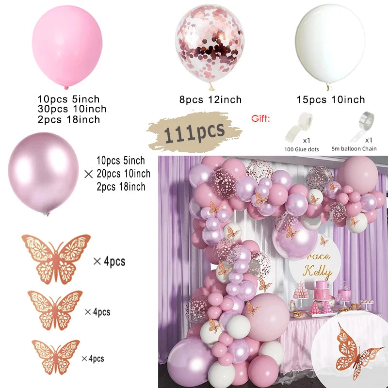 Macaron Rosa Ballon Girlande Bogen Kit Hochzeit Geburtstag Party Dekor Kinder Roségold Latex Ballons Babyparty Dekorationen Kette