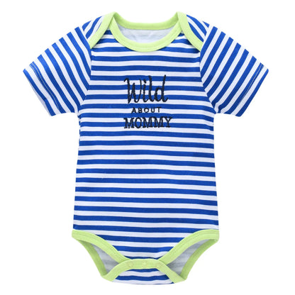 3 Teile/satz Neue Baby Jungen Kleidung Sommer 100% Baumwolle Blau Grau Krawatte Drucken Drei Stück Kurzarm Body vetements bebe Für 0-12M.