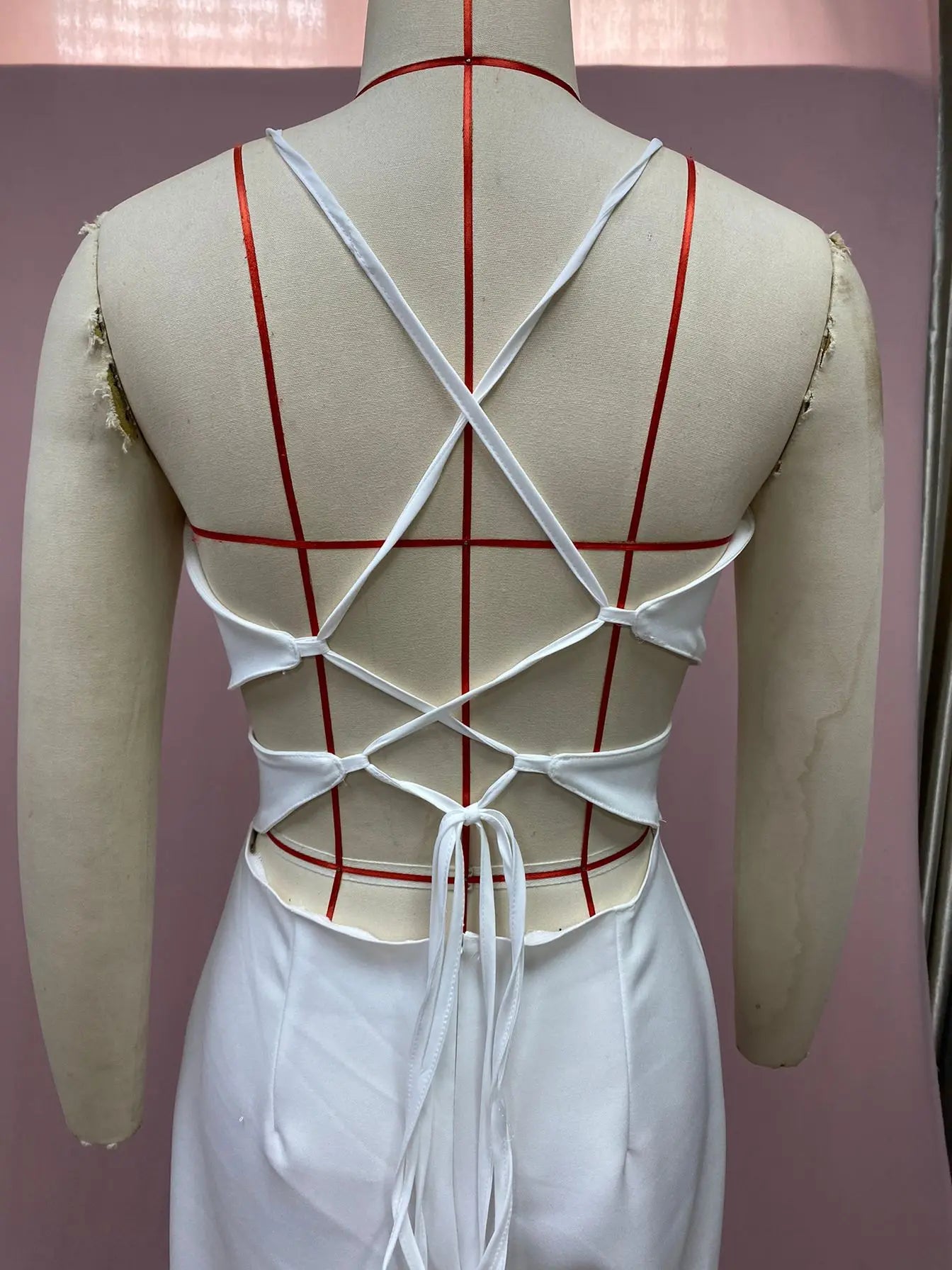 Women Sexy Jumpsuits Backless V-neck Spaghetti Strap Lace-up New Summer Sleeveless Elegant Street Wide-leg Pants Long Rompers