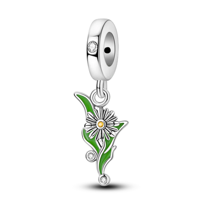 Flowers Series 925 Sterling Silver Sunflowers Tulip Carnation Charms Fit Original Bracelet  For Women Jewelry Making