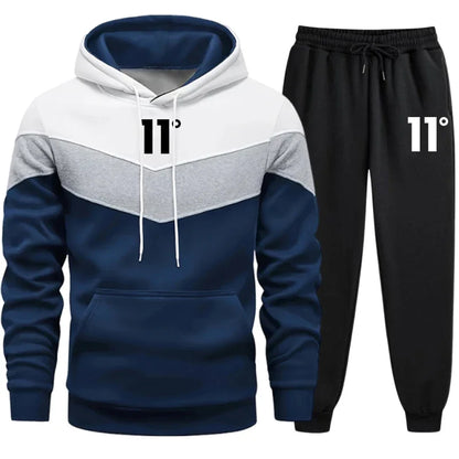 2025 herbst Winter Fleece Dicke Warme Männer der Trainingsanzug Hoodies + Hosen 2Pcs Sets Anzug Sportswear Trend Mode Hip hop Männer Kleidung.
