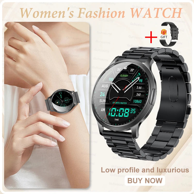 2025 New Smart Watch For Women AMOLED Screen Watches IP68 Waterproof Heart Rate Monitor Ladies Call Smart watch For Android ios