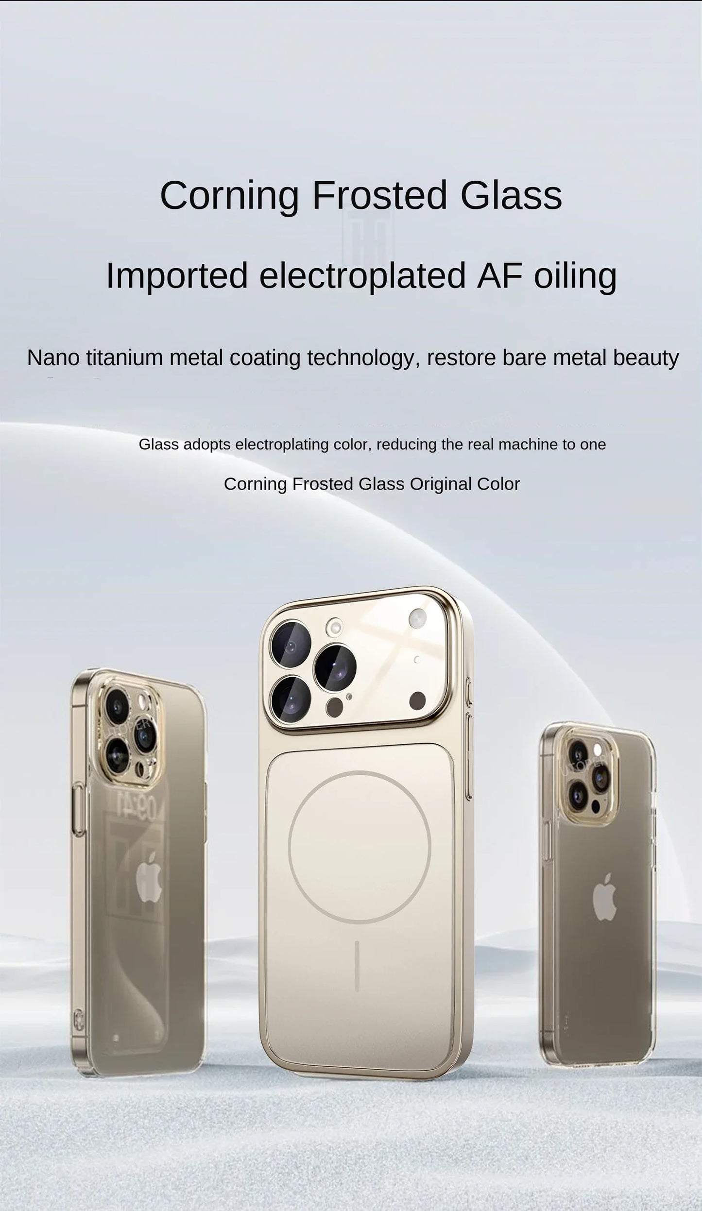 Official Orange Magsafe Magnetic Glass Phone Case for iPhone 17 Air 16 15 14 13 Pro Max Hard Shockproof Protect Matte Cover.