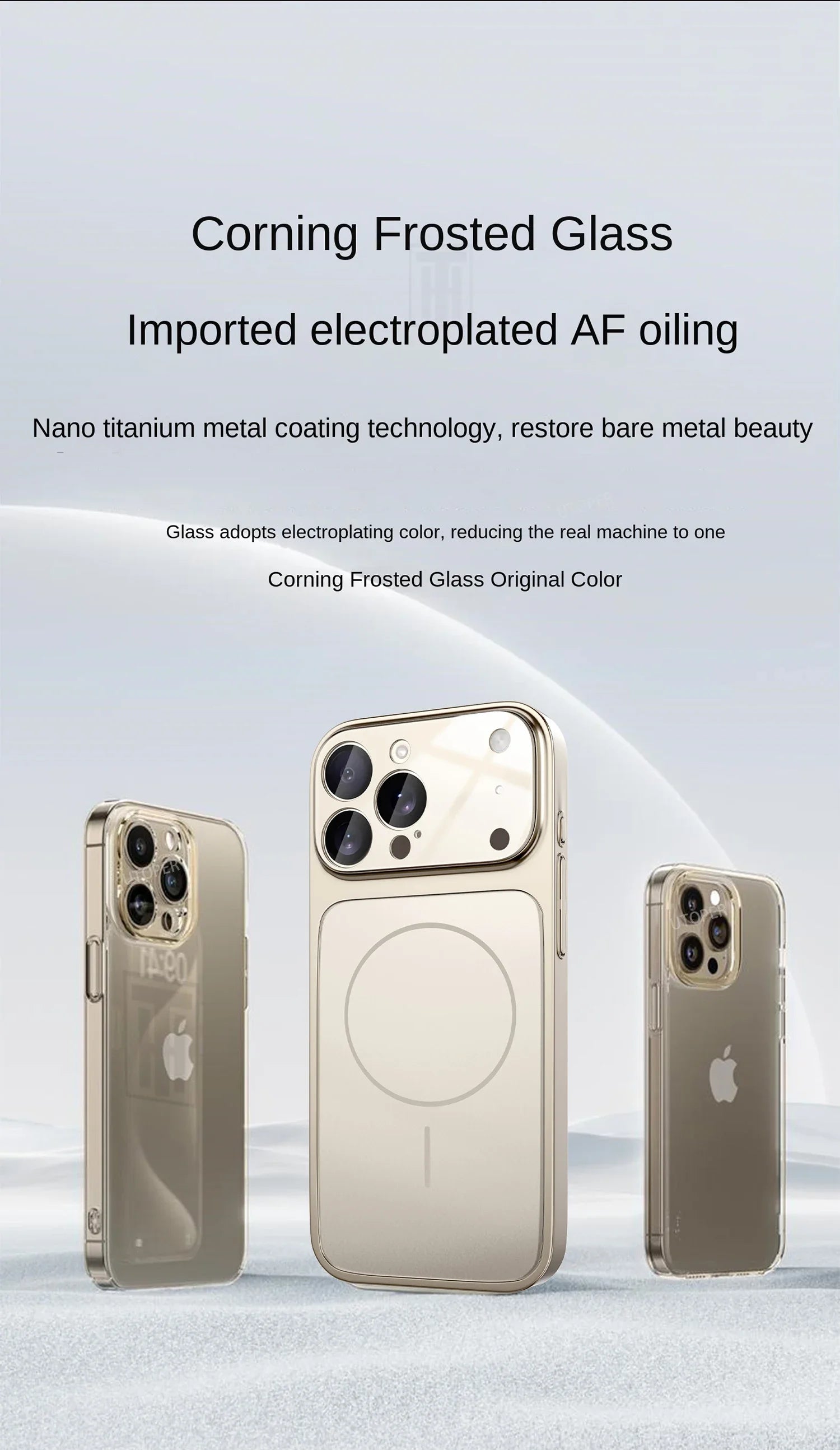 Official Orange Magsafe Magnetic Glass Phone Case for iPhone 17 Air 16 15 14 13 Pro Max Hard Shockproof Protect Matte Cover.