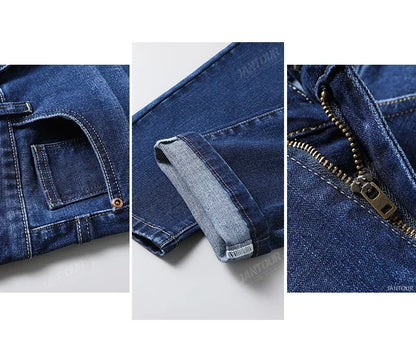 Baumwolle Herren Jeans Denim Hosen Marke Klassische Kleidung Overalls Gerade Hosen für Männer Schwarz Oversize Große Größe 35 40 42 44 46.