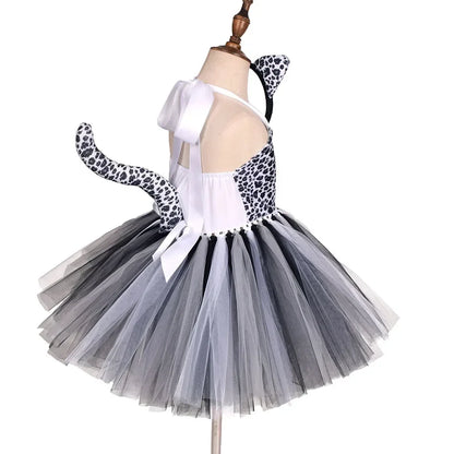 Halloween Tier Cosplay Kostüm für Kinder Wald Thema Kühe Tiger Giraffe Leopard Zebra Tutu Kleider Performance Tanz Sets