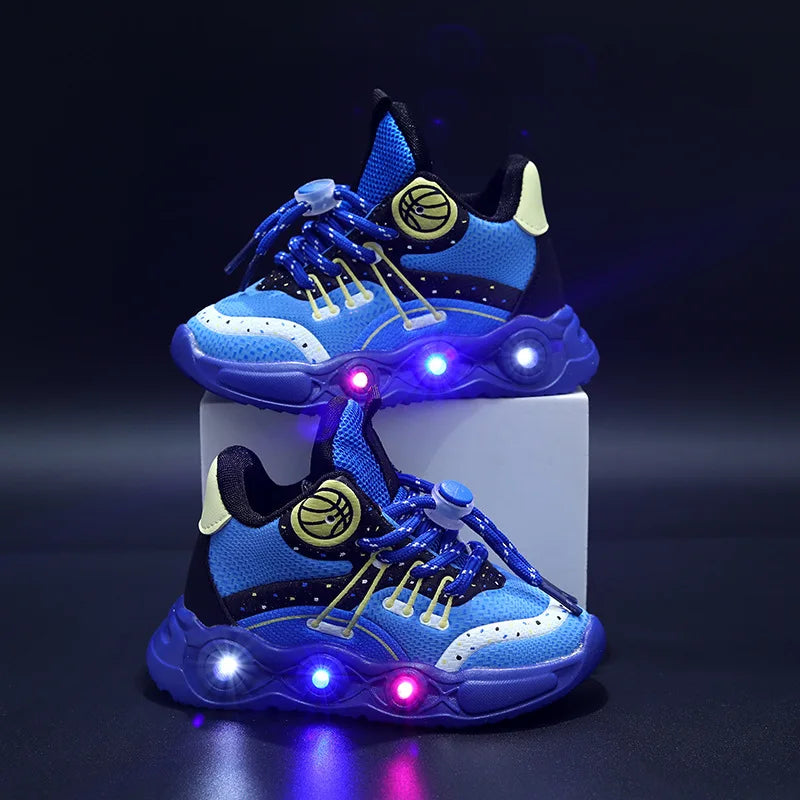 Hot Sales Lovely Fashion Kids Sneakers Cute Classic LED Lighted Baby Girls Boys Sneakers Glowing Children Shoes Toddlers.