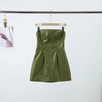 Stylish Leather Solid Jacket Pants Set Women Stand Collar Zipper Coat Loose Trousers Sets Female 2025 Autumn Fashion Streetwears