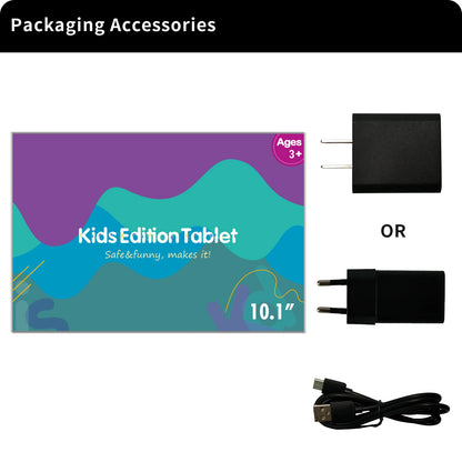 Pritom 10 Inch Kids Tablet Android 13 Go WIFI Quad Core Processor 2GB RAM 64GB ROM YouTube with Case.