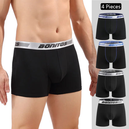 4 stücke Boxer Shorts Schlüpfer der Männer Homme Unterhose Boxershorts Unterwäsche für Mann Baumwolle Männliche Paar Sexy Set Calecon Lot weiche Box