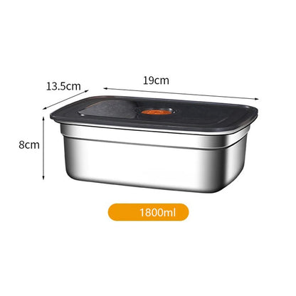 Stainless Steel Camping Lunch Box Sealed Leak-proof Bento Box Microwave Suitable Large Capacity Refrigerator Freezer Storage Box