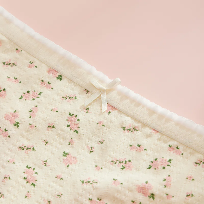 3pcs Fashion Cute Print Panties For Women Thongs Cotton Spring Summer Soft Lingeries Sexy Hot Bow Women'S Thong.