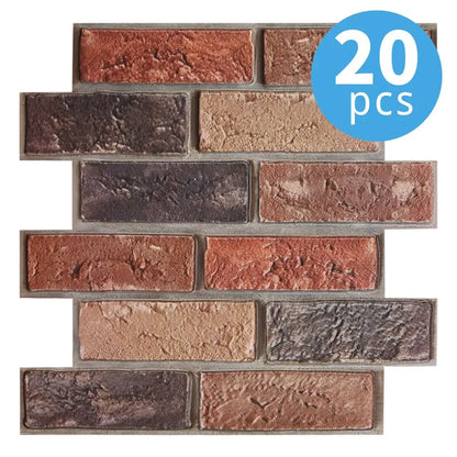 10/20pcs 3D Faux Brick Peel and Stick Wall Panels, Waterproof PVC Wall Stickers, Easy to Install, Home Wall Decor