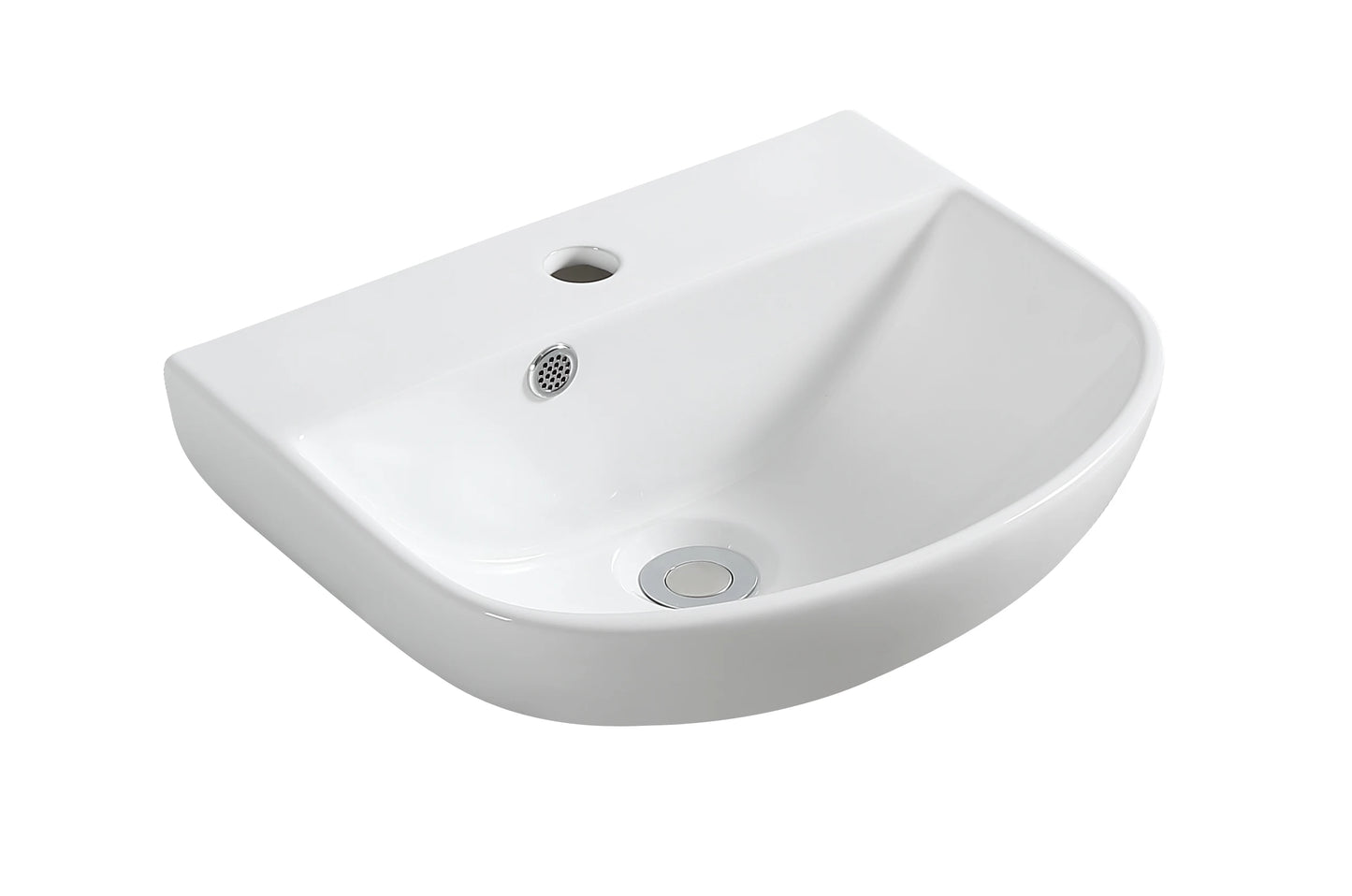 Badezimmerzubehör, Badezimmergefäß, Waschbecken, Waschbecken aus weißem Keramikporzellan über der Theke, Badezimmerwaschbecken, Kunstwaschbecken, Waschbecken