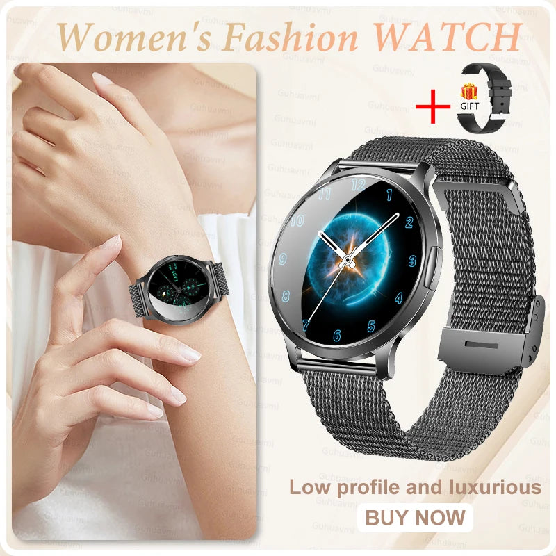 2025 New Smart Watch For Women AMOLED Screen Watches IP68 Waterproof Heart Rate Monitor Ladies Call Smart watch For Android ios