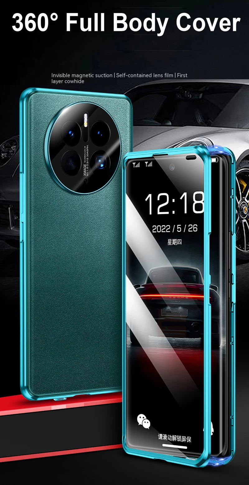 Luxury Leather Glass 360° Cover for Honor Magic 6 7 Pro HD Shockproof Bumper Phone Case Funda for Honor Magic 6 5 4 Lite 5G.