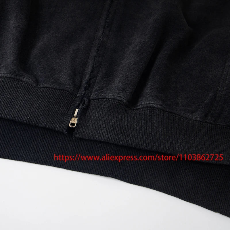 2025 MARTINE ROSE Zip Up Cardigan High Quality Splicing Design Real Photo Autumn Winter Ribbed Collar Martine Rose Jacket Coat.