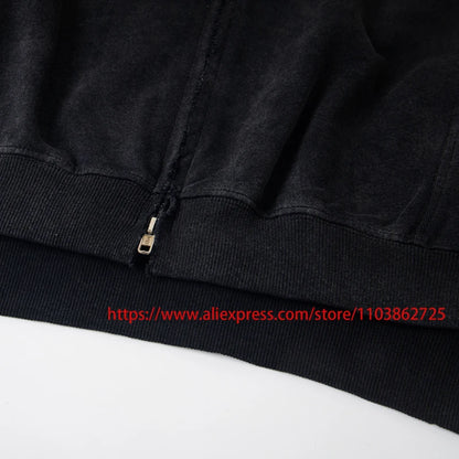 2025 MARTINE ROSE Zip Up Cardigan High Quality Splicing Design Real Photo Autumn Winter Ribbed Collar Martine Rose Jacket Coat.