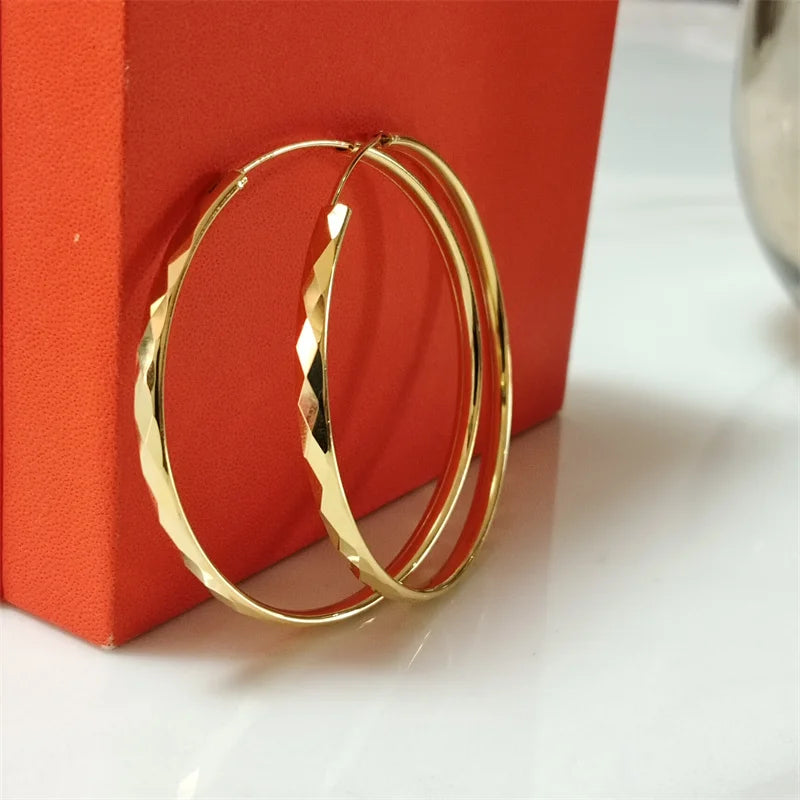 Senlissi - 925 Sterling Silver Hoop Earrings For Women 18K Gold Plated Jewelry Dazzling Women's Hoops Earrings Christmas Gifts.
