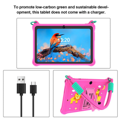 PRITOM Kids Tablet 7 inch Android 13 4GB (2+2 expandable) RAM 32GB ROM WiFi Bluetooth Learning Software Installed with Lanyard.