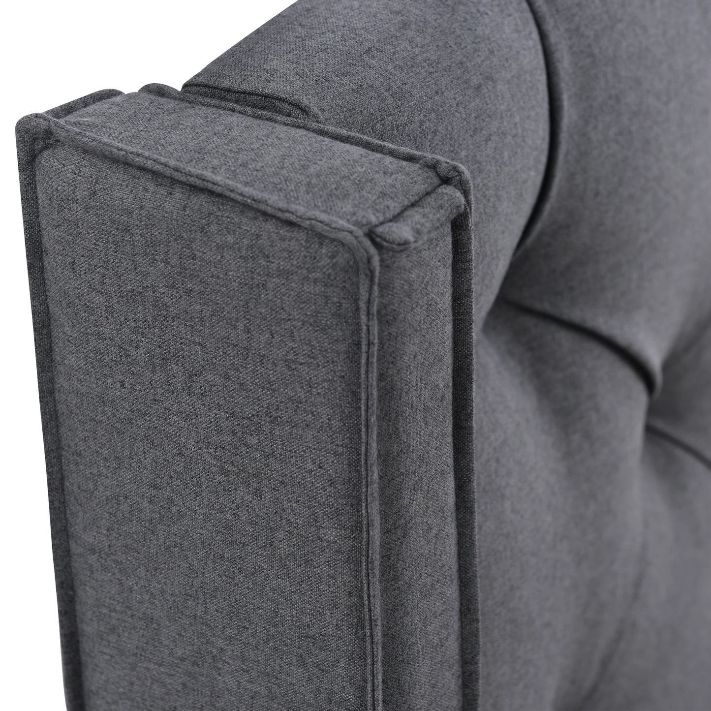 KOMHTOM Hydraulisch Polsterbett Einzelbett, - Metallrahmen-Lattenrost, modernes Bettgestell mit Stauraum, Baumwollbezug