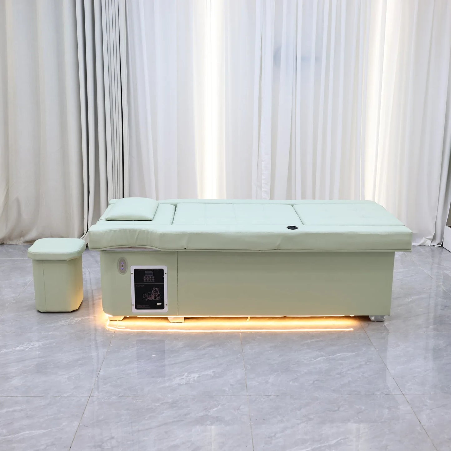 XinSheng 2025 Elektrischer Lift-Shampoo-Bett-Massagetisch – All-in-One-Salonstation mit Begasung, Fußbad und Haarwaschbecken