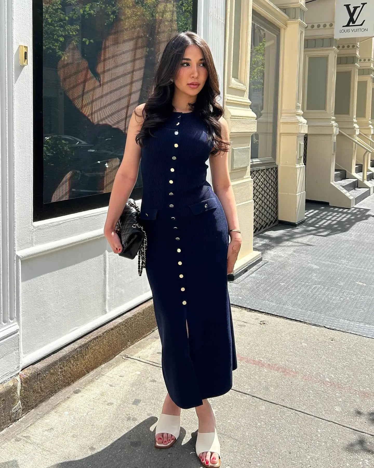 Tossy Strick-Maxikleid mit gerippter Strickjacke, weiblich, hohe Taille, schlanke Tasche, ärmellos, elegantes Partykleid, Damen-Strickwaren, langes Kleid