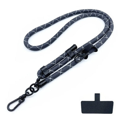 Phone Lanyard Adjustable 1 Cm Diameter Outdoor Universal Case Crossbody Shoulder Card Neck Cord Clip Hang Anti-lost Wrist Strap