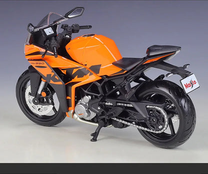 Bburago 1:12 KTM RC 390 Alloy Racing Motorcycle Model Diecast Metal Street Sports Motorcycle Model Simitation Childrens Toy Gift.