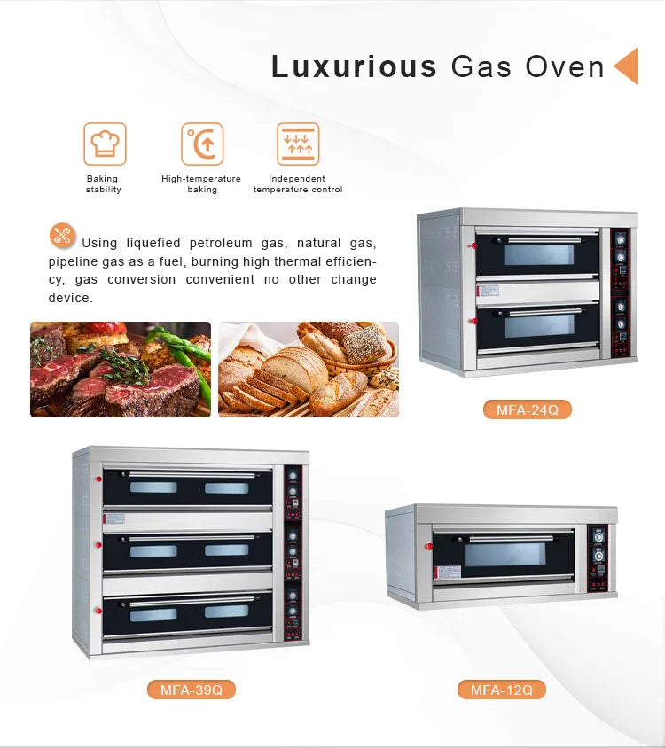 Commercial Electric Gas Automatic Bread Baking Oven Prices / Complete Bakery Equipment Machine For Sale.