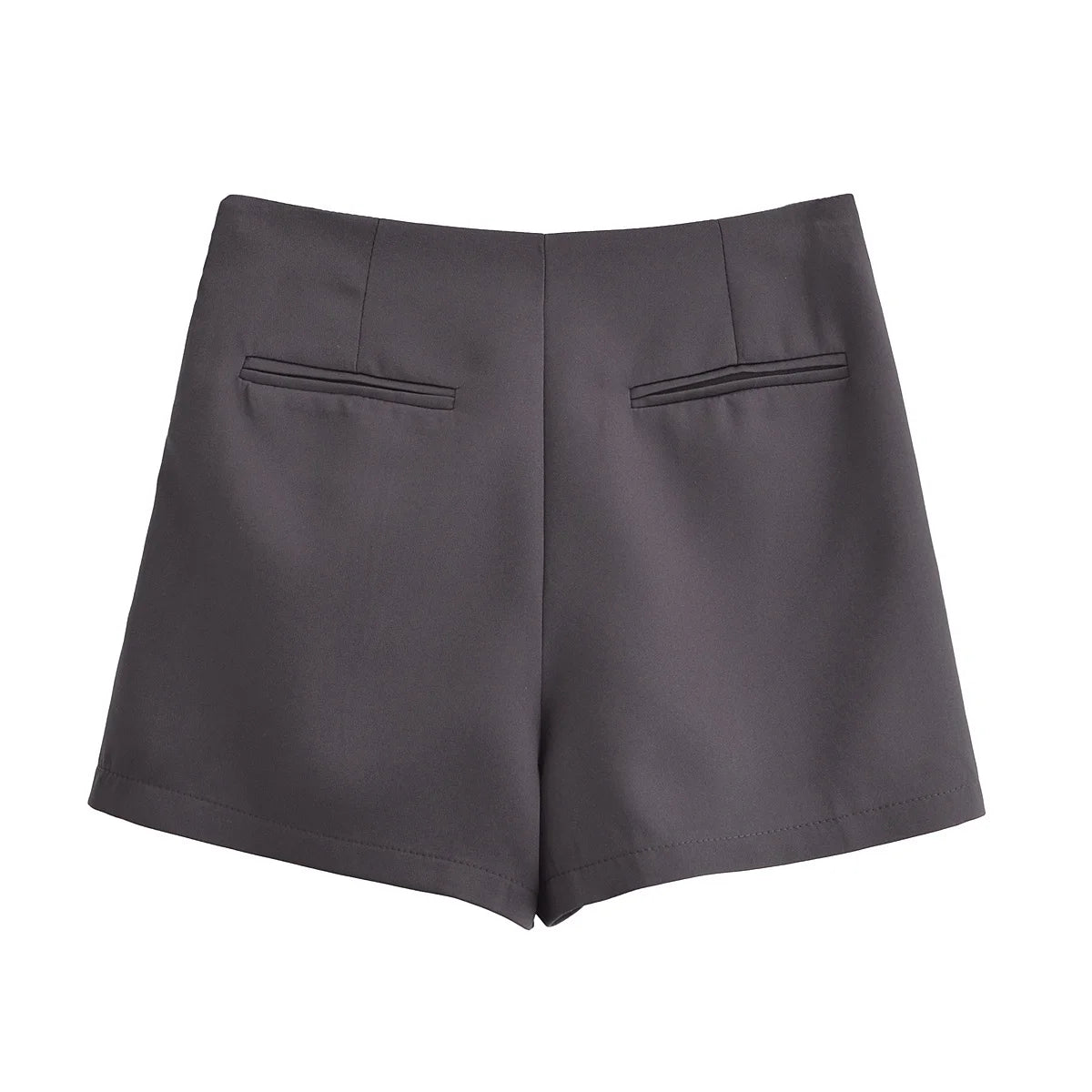 TRAF Shorts for Women Fashion Autumn Winter New Comfortable Casual Solid Color Side Zip Middle-waisted A-line Culotte Skirt Pant