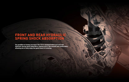 JOYOR T10 Adult Off-Road Electric Scooter 1000W*2 Motor 60V18AH Battery Escooter 10" Off-Road Tire Foldable E-Scooter.