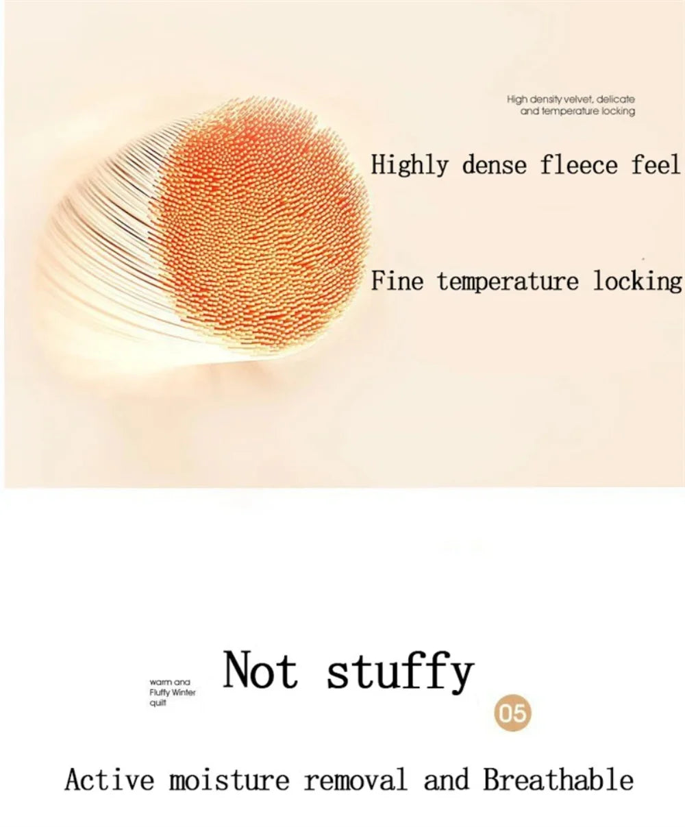 New Super Thick Winter Warm Blanket for Bed Artificial Lamb Cashmere Weighted Blankets Soft Comfortable Warmth Quilt Comforter.