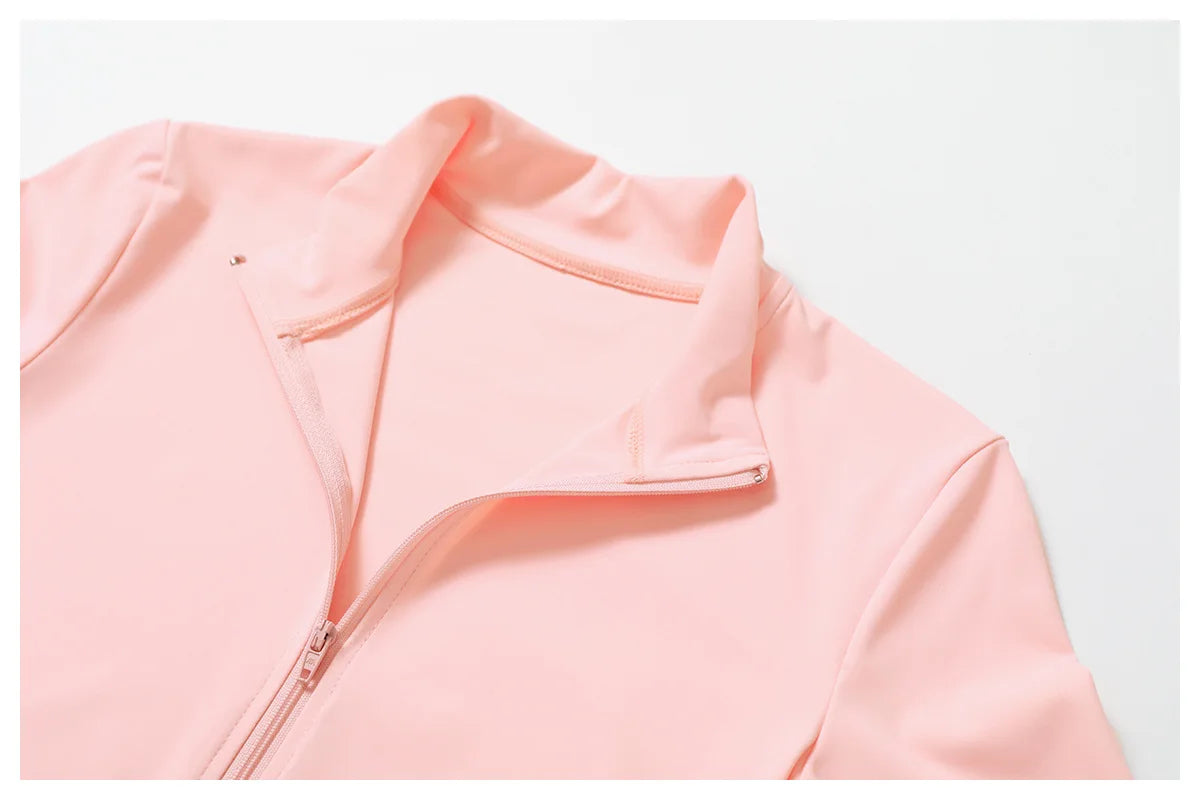 Hearuisavy 2Pcs Long-Sleeved Set Women Casual Outdoor Running Jackest Suit Yoga Clothing Quick Drying Push Up Fitness Sportswear