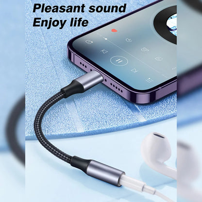 Lightning To 3 5 MM Jack AUX Cable Adapter For iPhone 12 13 14 Pro Adapter Headphone Connector Audio Splitter iphone accessories.