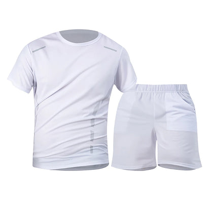 1/2/4 Piece Men's Quick Drying Sports Suit Casual Breathable Short Sleeved T-shirt Pocket Versatile Shorts For Teenagers To Wear