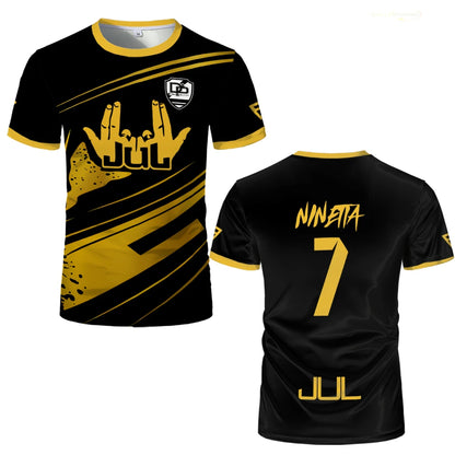 New Summer Maillo Jul T-shirt Youth Training Breathable Quick Drying Football Jersey Men's Custom Outdoor Sports Tops Fan Gifts.