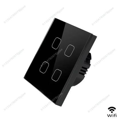 Smart Switch ohne Neutralleiter 1 2 3 4 Gang Wifi Wandleuchte Touch-Schalter Eu 220 V Tuya Smart Home unterstützt Alexa Google Home.