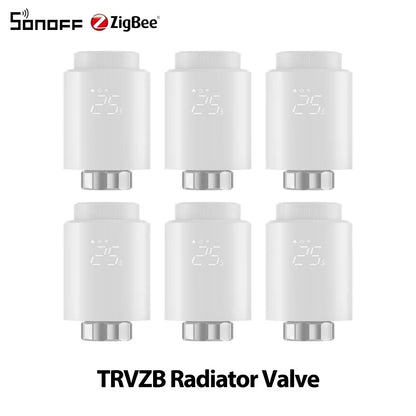 Sonoff TRVZB Zigbee 3.0 Thermostatic Radiator Valve Smart Home Temperature Control Support Alexa Google ZHA MQTT Ewelink