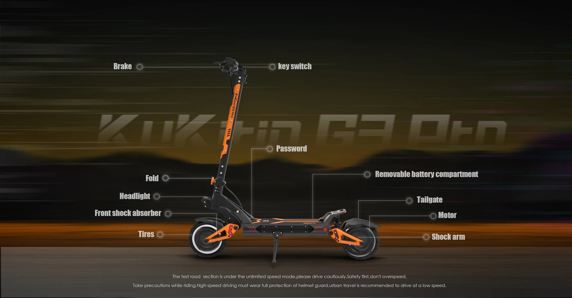 Kukirin G3 Pro Electric Scooter Dual Motor 52V23.4AH Large Battery Fast Off-Road 10 Inch 80km Long Endurance Electric Scooter.