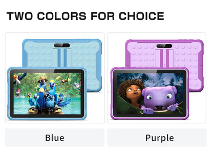 Pritom 10 Inch Kids Tablet Android 13 Go WIFI Quad Core Processor 2GB RAM 64GB ROM YouTube with Case.