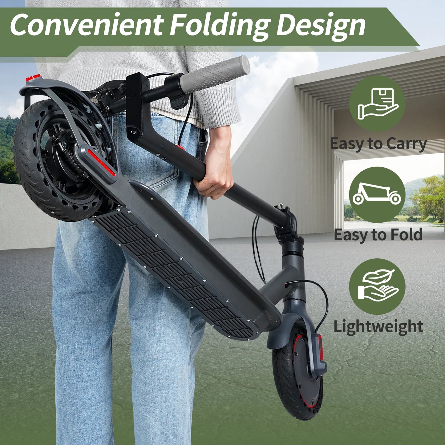 ES80/M365 X1 Electric Scooter 36V 10.5Ah 500W Motor 35KM Long Range 31KM/H 8.5Inch Solid Tires Foldable Smart APP EScooter