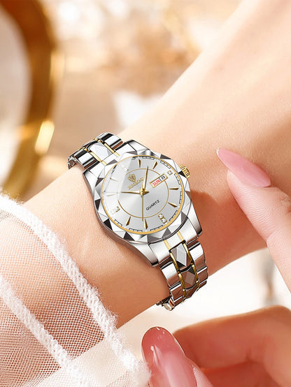 BINBONDB5552 30M Waterproof Luminous New Luxury Brand Quartz Womens Watches  Date Wristwatch Fashion Business Womens Watches.
